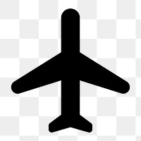 Png aircraft  icon collage element, transparent background