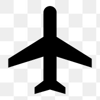 Png airplane  icon collage element, transparent background