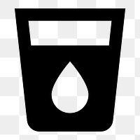 Png water  icon collage element, transparent background