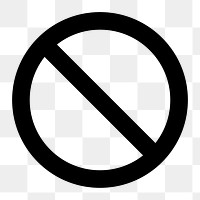 Png no entry  icon collage element, transparent background