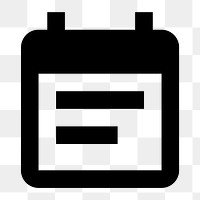 Png note pad  icon collage element, transparent background