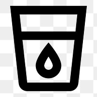 Png water  icon collage element, transparent background
