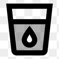 Png water  icon collage element, transparent background