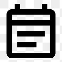 Png note pad  icon collage element, transparent background