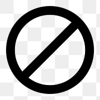 Png no entry  icon collage element, transparent background