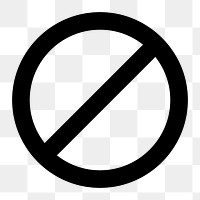 Png no entry  icon collage element, transparent background