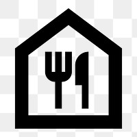 Png cutlery  icon collage element, transparent background