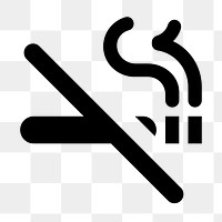 Png do not smoke  icon collage element, transparent background