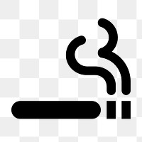 Smoking area icon png, transparent background