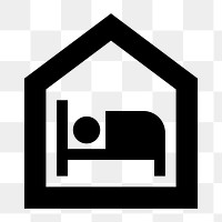 Png sleep  icon collage element, transparent background