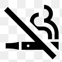 Png no cigarettes  icon collage element, transparent background