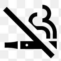 Png no smoking  icon collage element, transparent background