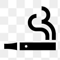 Png no vaping  icon collage element, transparent background