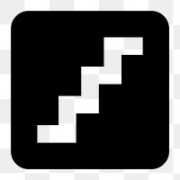 Png stairs ahead  icon collage element, transparent background