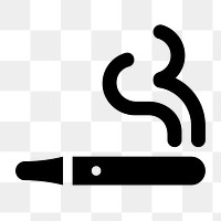 Png no vaping  icon collage element, transparent background