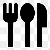 Png cutlery  icon collage element, transparent background