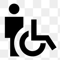 Png disabled parking  icon collage element, transparent background