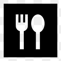 Png canteen  icon collage element, transparent background