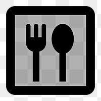 Png canteen  icon collage element, transparent background