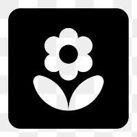 Png flower pot  icon collage element, transparent background