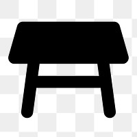 Png square table  icon collage element, transparent background