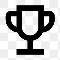 PNG trophy flat icon, transparent background