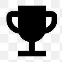 PNG trophy flat icon, transparent background