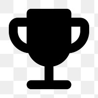 PNG trophy flat icon, transparent background