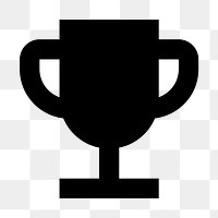 PNG trophy flat icon, transparent background