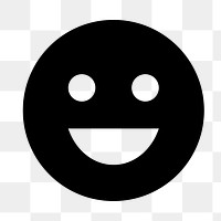 PNG smiling emoticon flat icon, transparent background