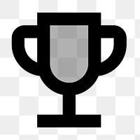 PNG trophy flat icon, transparent background