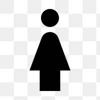 PNG woman flat icon, transparent background