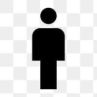 PNG man flat icon, transparent background