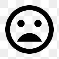 PNG bad mood emoticon flat icon, transparent background