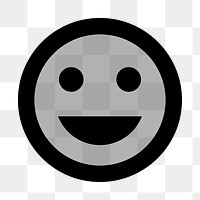 PNG smiling emoticon flat icon, transparent background