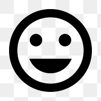 PNG smiling emoticon flat icon, transparent background