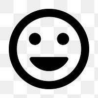 PNG smiling emoticon flat icon, transparent background