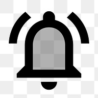 PNG notification active bell flat icon, transparent background