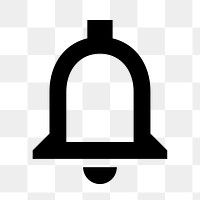 PNG notification bell flat icon, transparent background