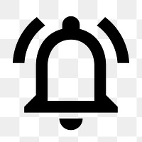 PNG notification active bell flat icon, transparent background