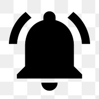 PNG notification active bell flat icon, transparent background