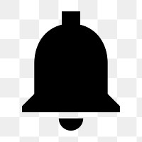 PNG notification bell flat icon, transparent background