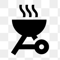 PNG bbq flat icon, transparent background