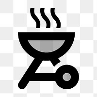 PNG bbq flat icon, transparent background