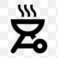 PNG bbq flat icon, transparent background