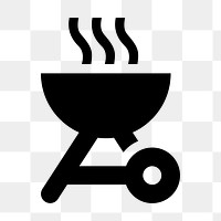 PNG bbq flat icon, transparent background