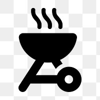 PNG bbq flat icon, transparent background