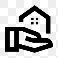 PNG real estate flat icon, transparent background