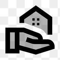 PNG real estate flat icon, transparent background