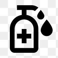 PNG sanitizer flat icon, transparent background